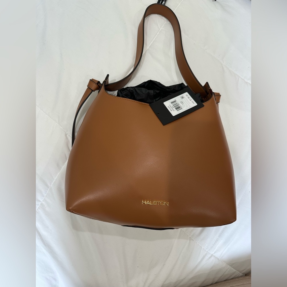 Halston Heritage Tan Shoulder Bag